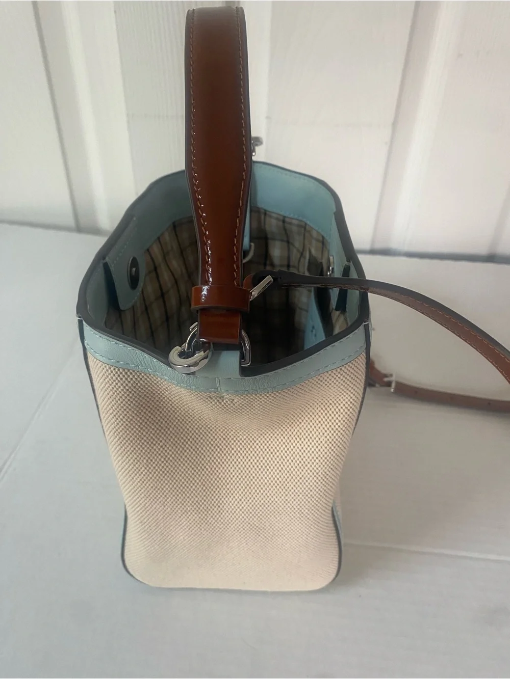 Tory Burch Small McGraw Canvas Bucket Bag